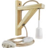 Velador Pared Capuchon Blanco  Cable Arpillera