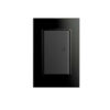 Tapa Llave De Luz Teclastar Linea Quadra Negro Satinado Stg