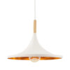 Colgante Beat Wide Alum E27 Bl-Mate Leuk h:165mm D:340mm