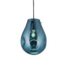 Colgante Gout Vidrio E27 Azul Leuk h:300mm D:200mm