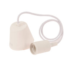Colgante Kommi Silicona E27 Blanco Leuk h:1000mm A:90mm