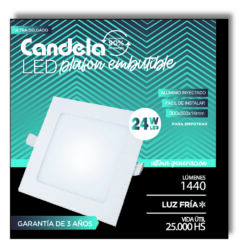 Panel Embutir Cuadrado Frio 24 W. Candela