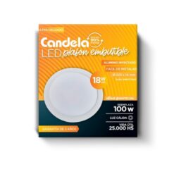 Panel Embutir Redondo Calido 24 W. Candela