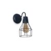 Aplique 1L Jaula Botella Mini Ø13Cm H20Cm Negro