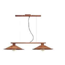 Colgante Chapa Eco Ø40Cm 2L Oxidad C/Reglet 66Cm