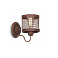 Aplique 1L Base Flore Oxidado Ø14Cm Con Pant De Malla