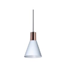 Colgante 1 Luz Pant. Embudo Ø16Cm H14Cm Bl Micro-Cobre
