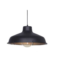 Colgante Chapa Cono 1L 40cm Negro Int Oro Mate SJusto