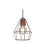 Colgante Jaula Diam Mini 1 Luz C/Florón Ø11Cm Cobre