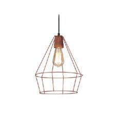 Colgante Jaula Diamante 1 Luz Ø20cm h30cm Oxidado
