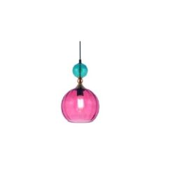 Colgante Poly Vidrio E27 Rojo Leuk D:200mm h:340mm