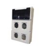 Caja IP65 P/12 Polos DIN 2 Mod P/4 Tomas Encapsulad