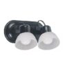 Aplique 2L E27 Negro San Justo Tulipa Vidrio
