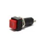 Pulsador Cuadrado Rojo NA 3A 250V C/Reten Ind Sur