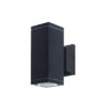 Luminaria Exterior Dion Alu/Vi GU10x2 Negro Leuk