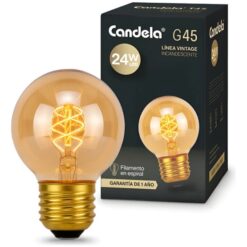 Lampara Incandescente G45 24W Candela